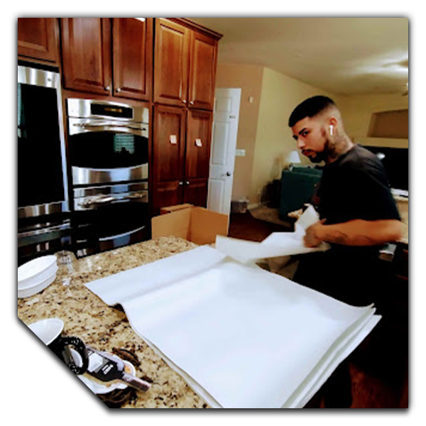 packing dishwasher