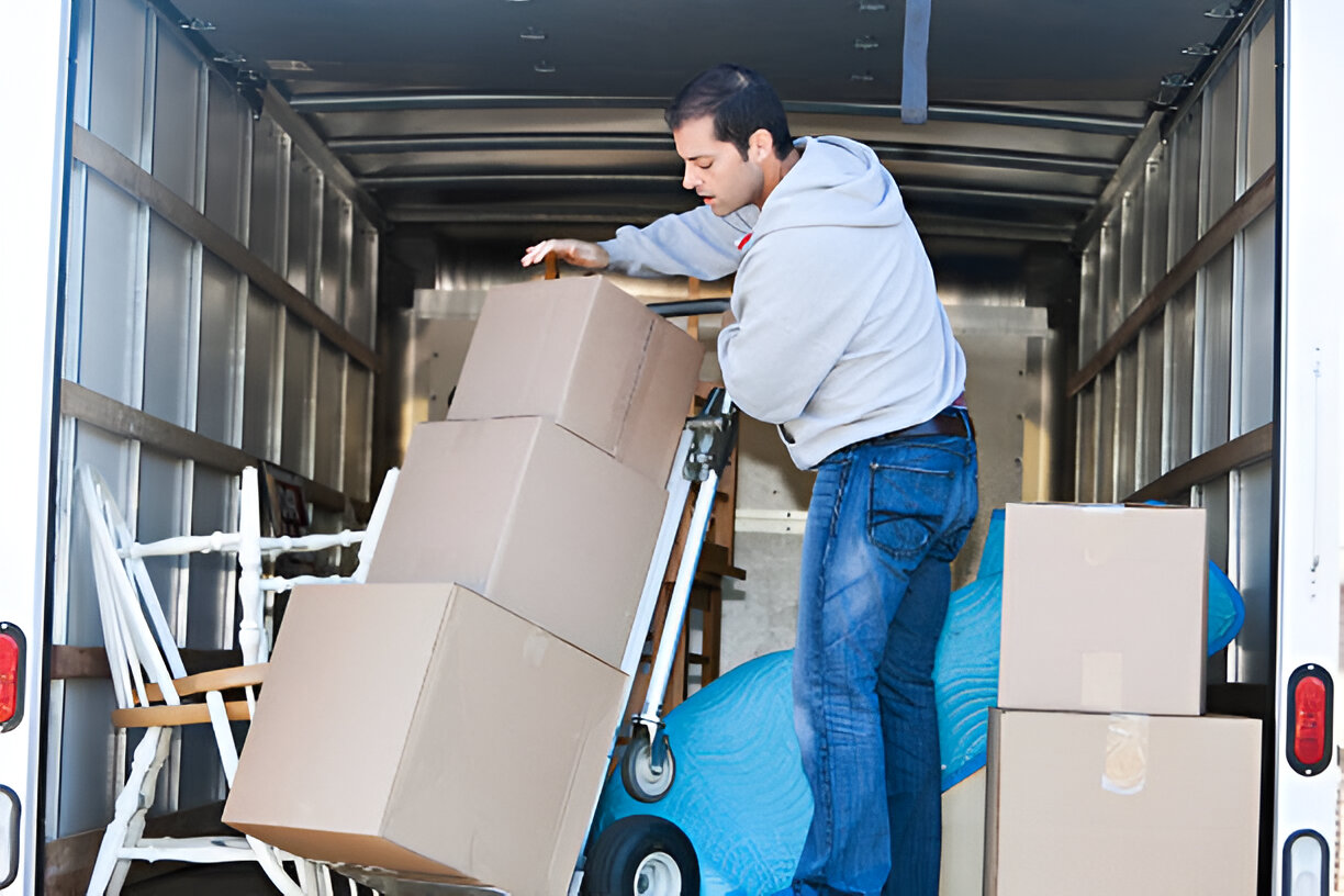 Man in moving truck